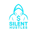Silent Hustles Logo – Hooded Hustler Icon with Dollar Symbol