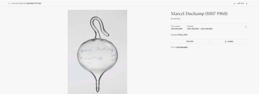 marcel duchamp ampoule